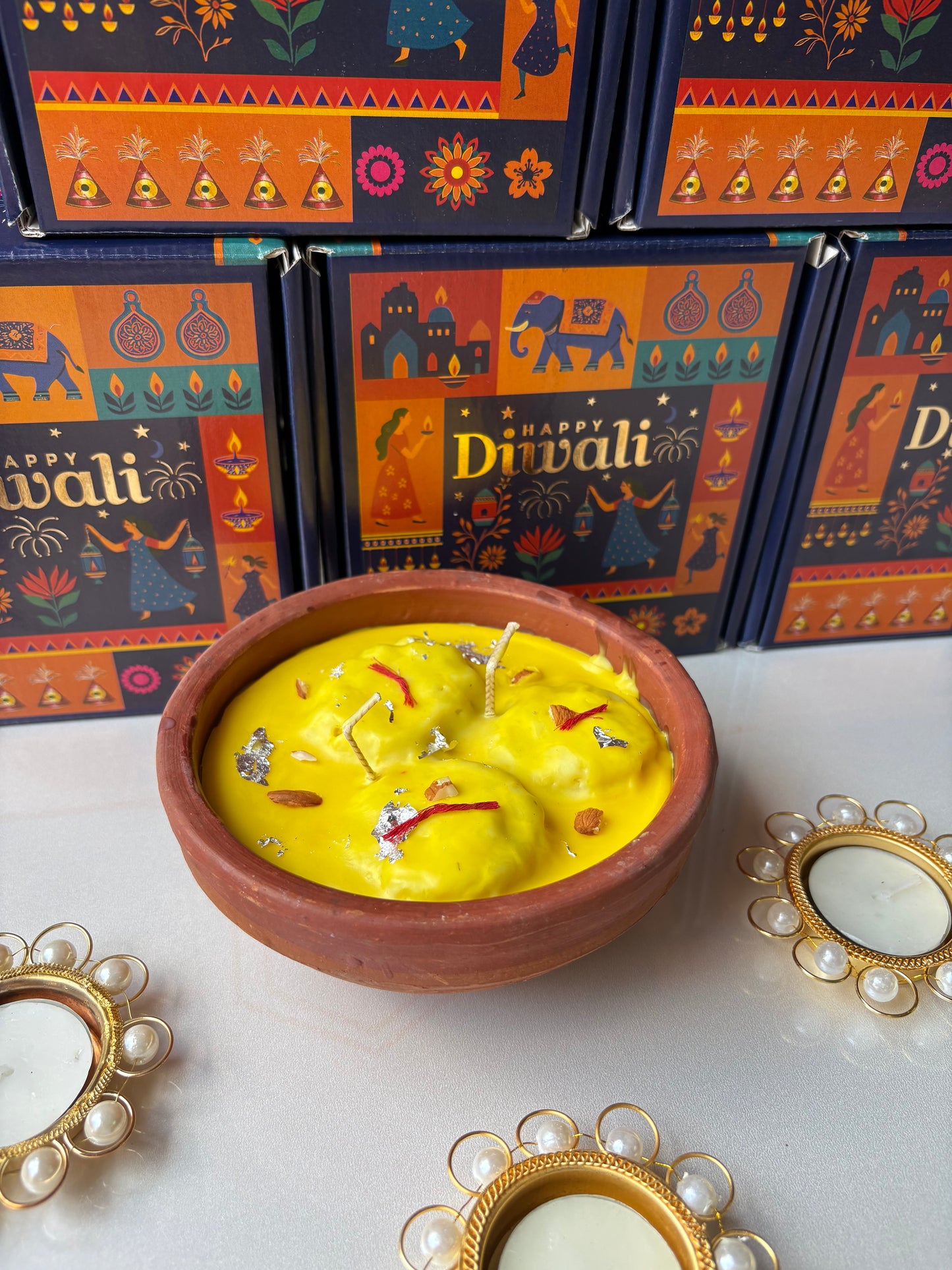 Rasmalai candle