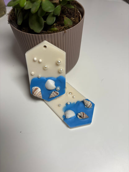 Ocean Breeze Wax Sachets – Set of 2 (Shells & Pearls Edition)