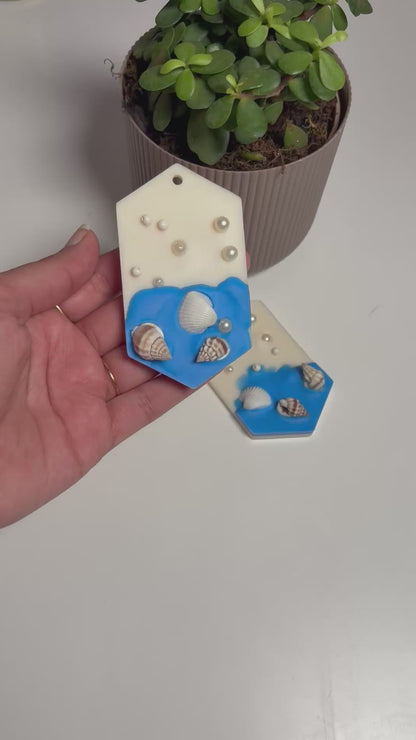 Ocean Breeze Wax Sachets – Set of 2 (Shells & Pearls Edition)